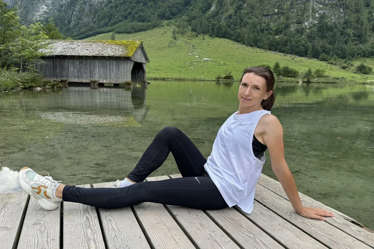 Nadya, the developer of VERT, at the Obersee