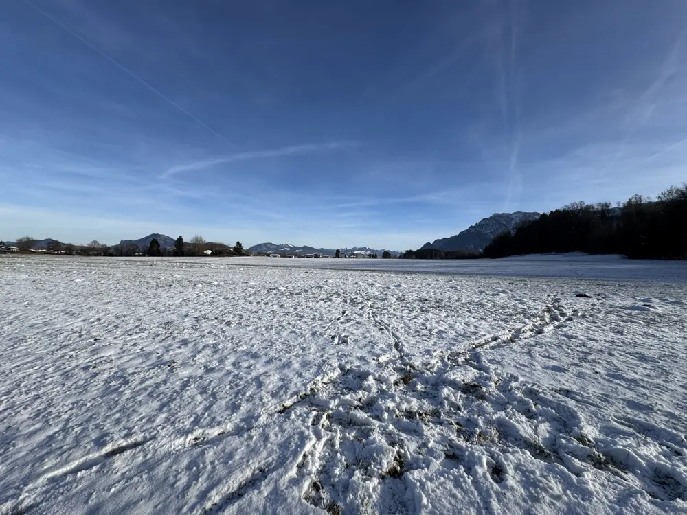 A snow-covered valley floor at Wals-Siezenheim