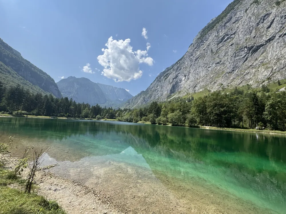 A turquoise lake in the Bluntautal near Golling